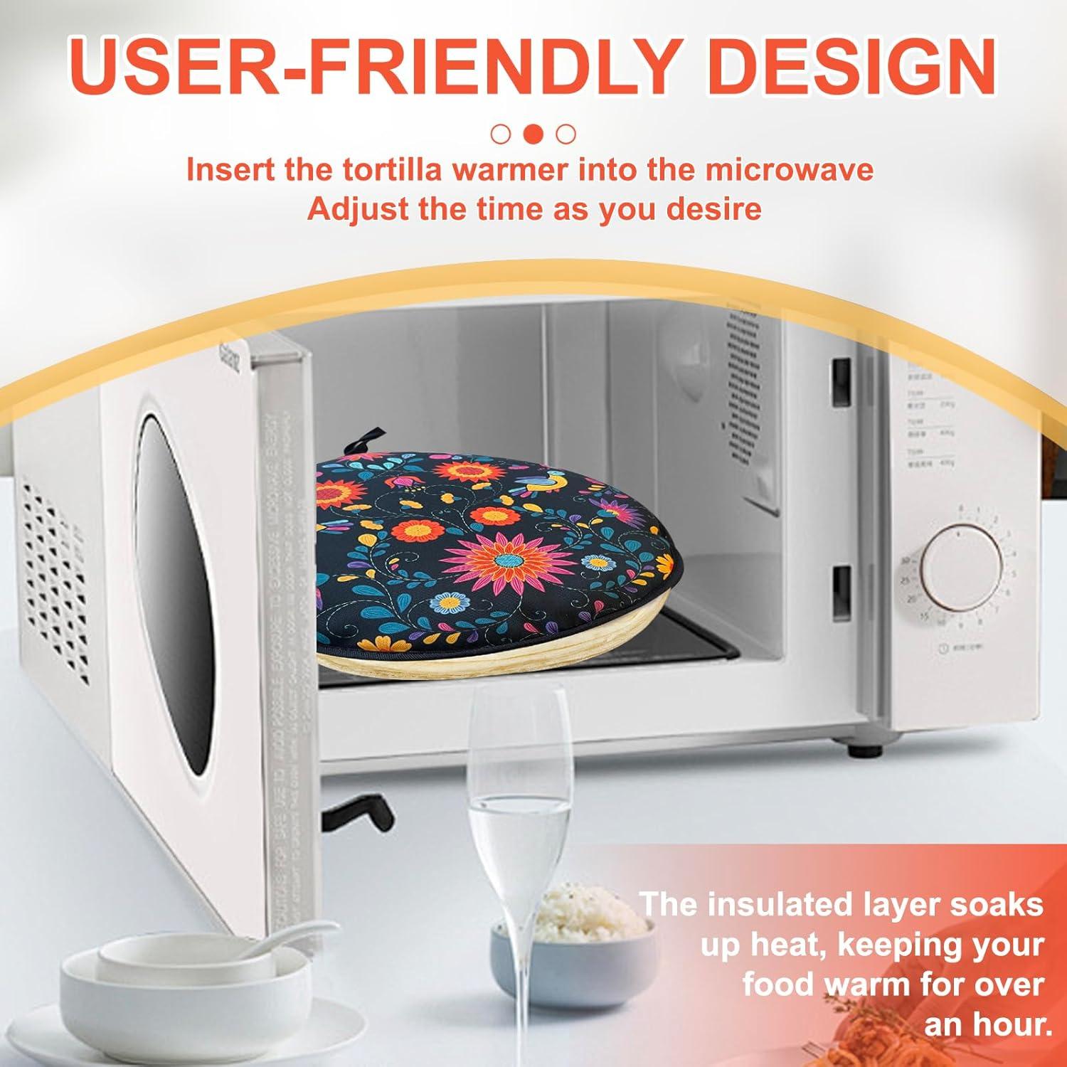 2 Calentadores de Tortilla Duthcbw Grandes Aislantes Naranja/Negro