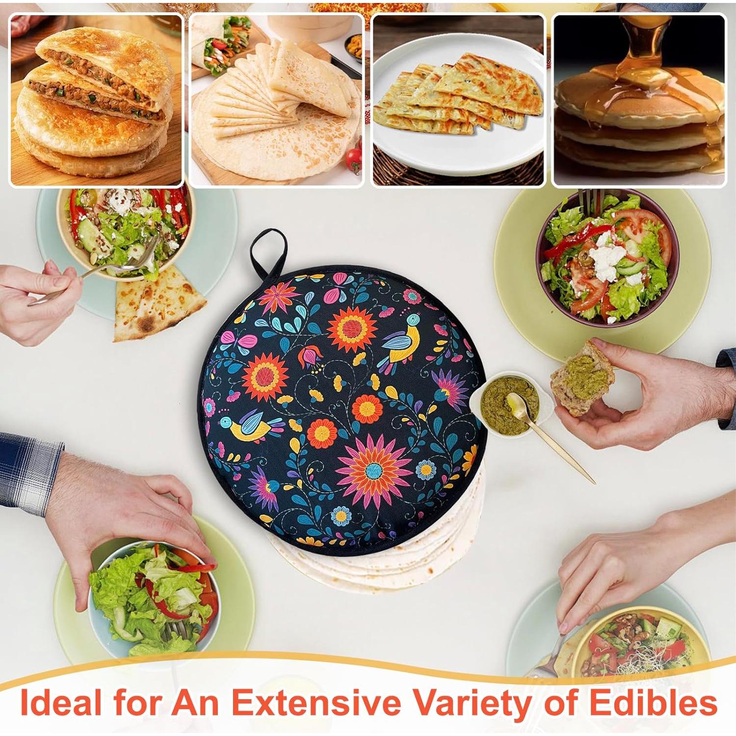 2 Calentadores de Tortilla Duthcbw Grandes Aislantes Naranja/Negro