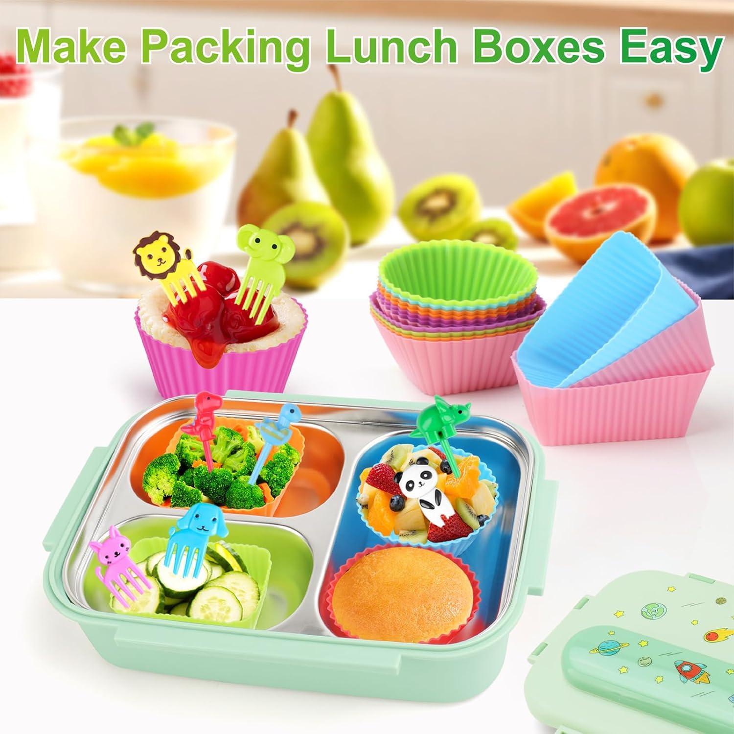 Kit de Divisores de Silicona Vicuna R para Almuerzo Infantil 80PCS