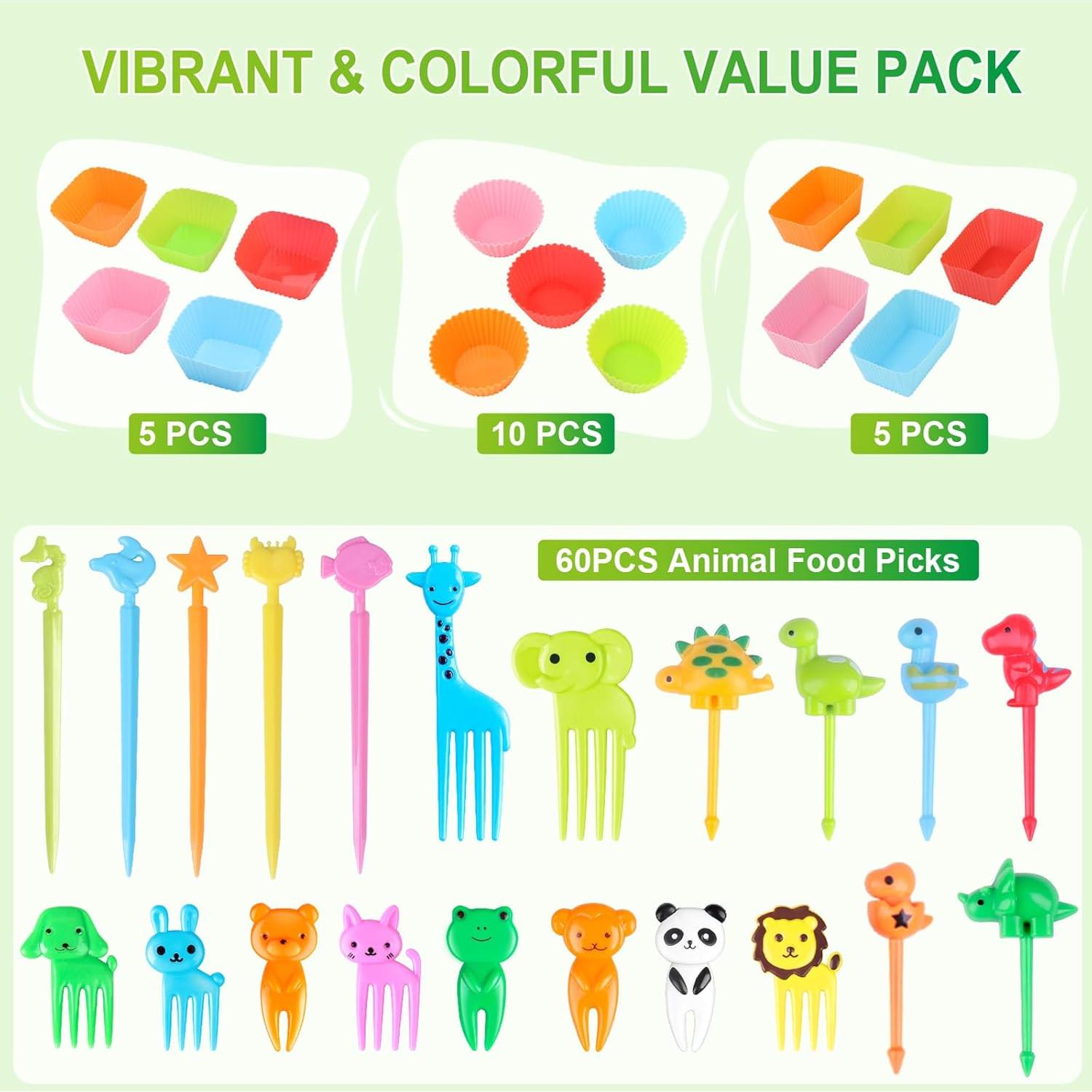 Kit de Divisores de Silicona Vicuna R para Almuerzo Infantil 80PCS