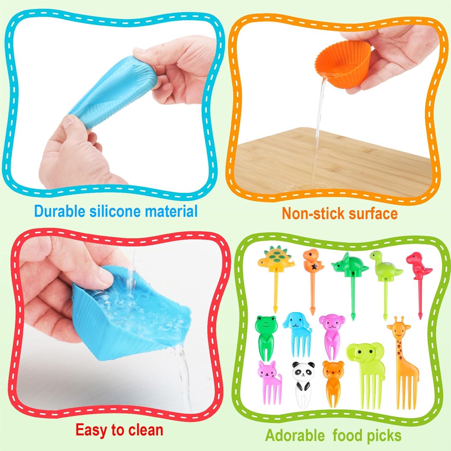 Kit de Divisores de Silicona Vicuna R para Almuerzo Infantil 80PCS