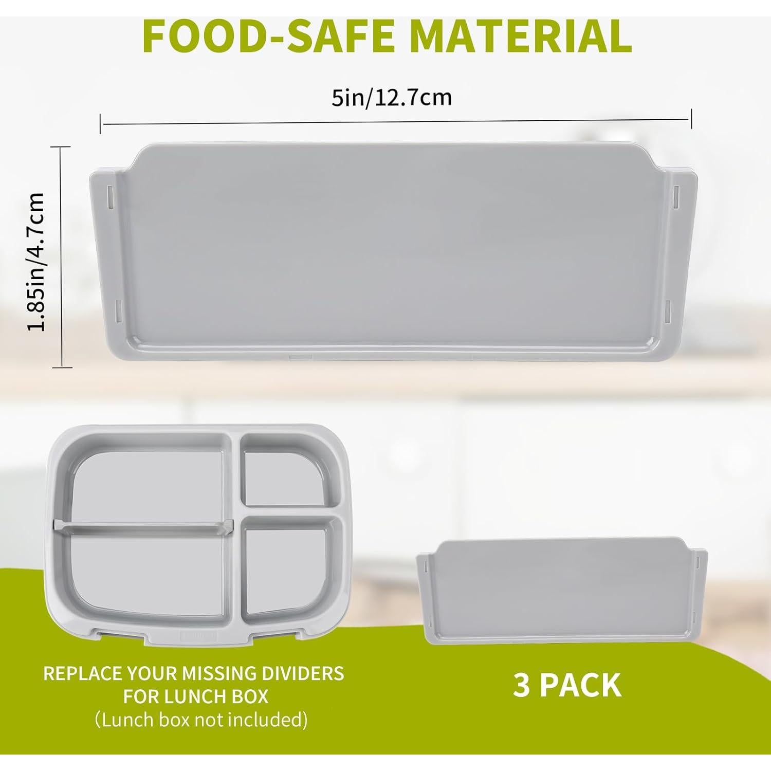 Divisores de Silicona Axlksia para Caja de Almuerzo Bentgo - 3 Pcs