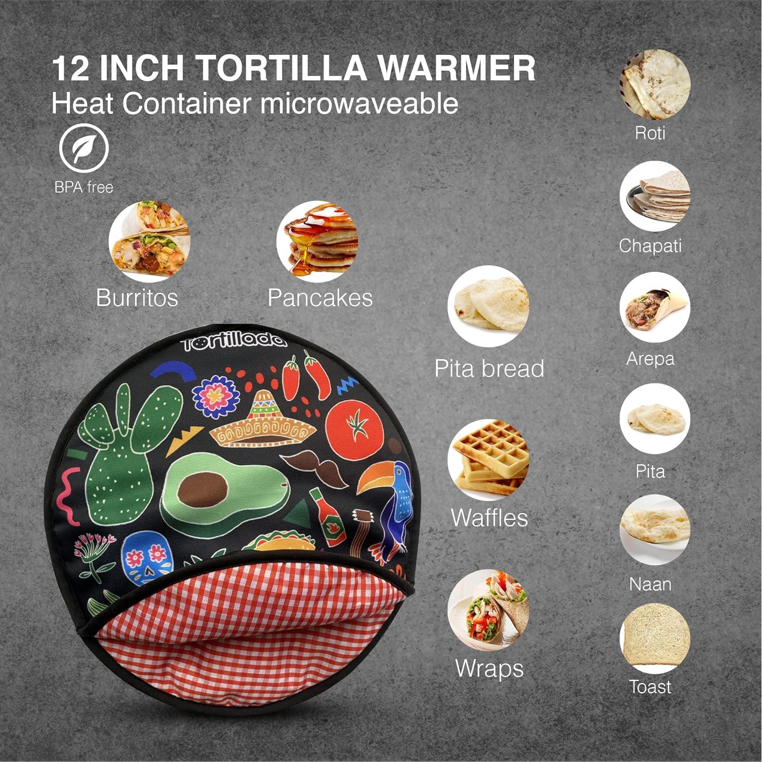 Calentador de Tortillas Tortillada 30 cm Microondas Negro