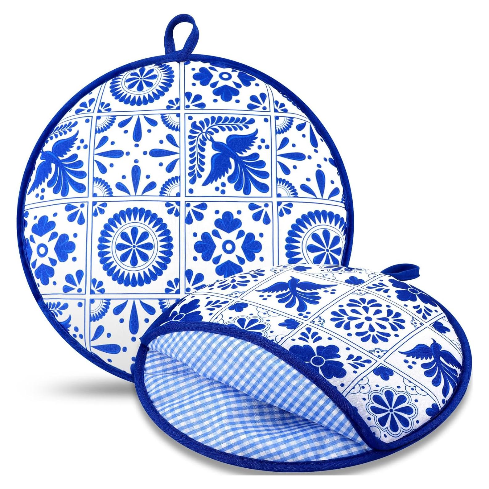 Bolsa Calentadora de Tortillas Honeydak 30 cm Talavera Azul - 2 Pcs