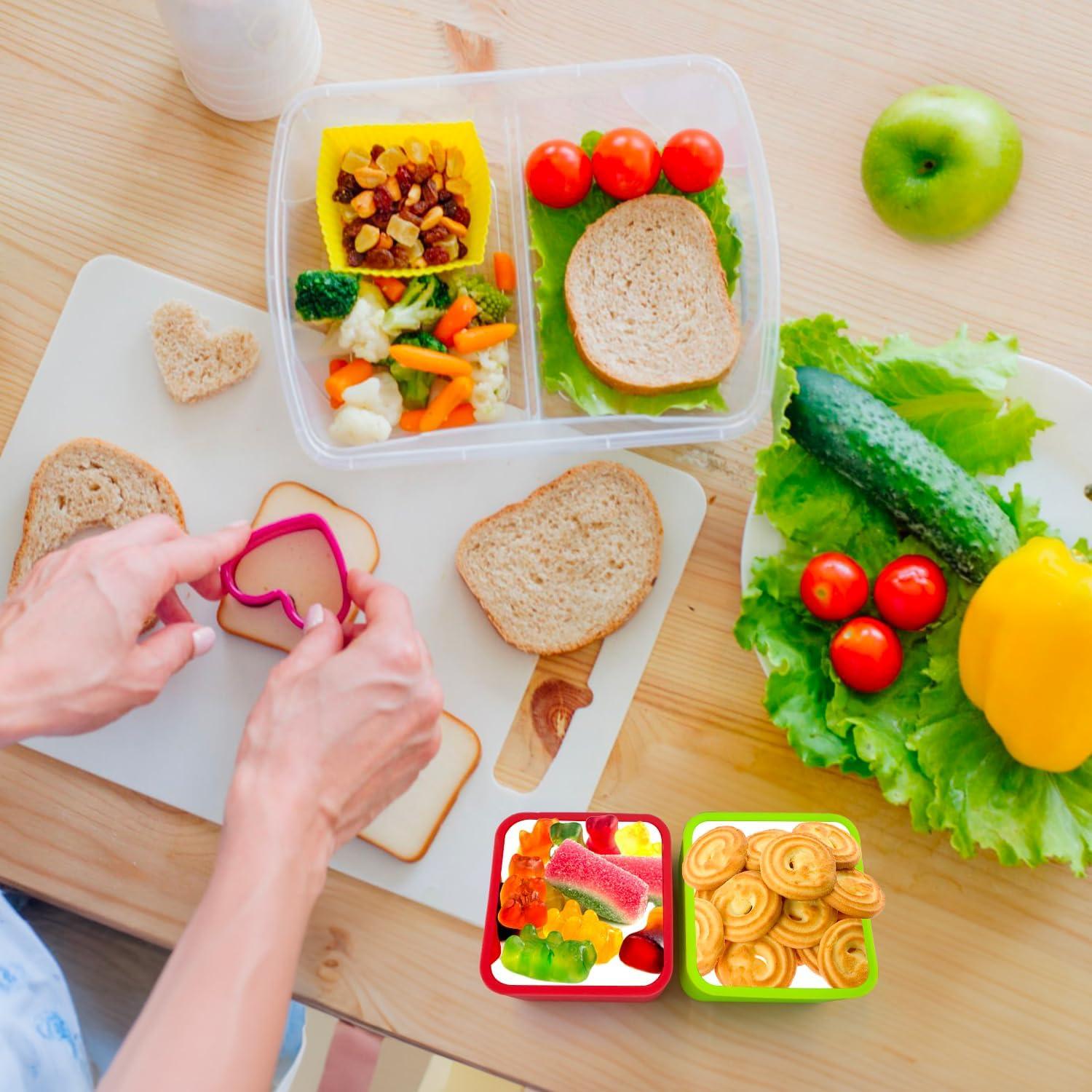 Divisores de Bento de Silicona Liamasum - 6 Piezas Apto Lavavajillas