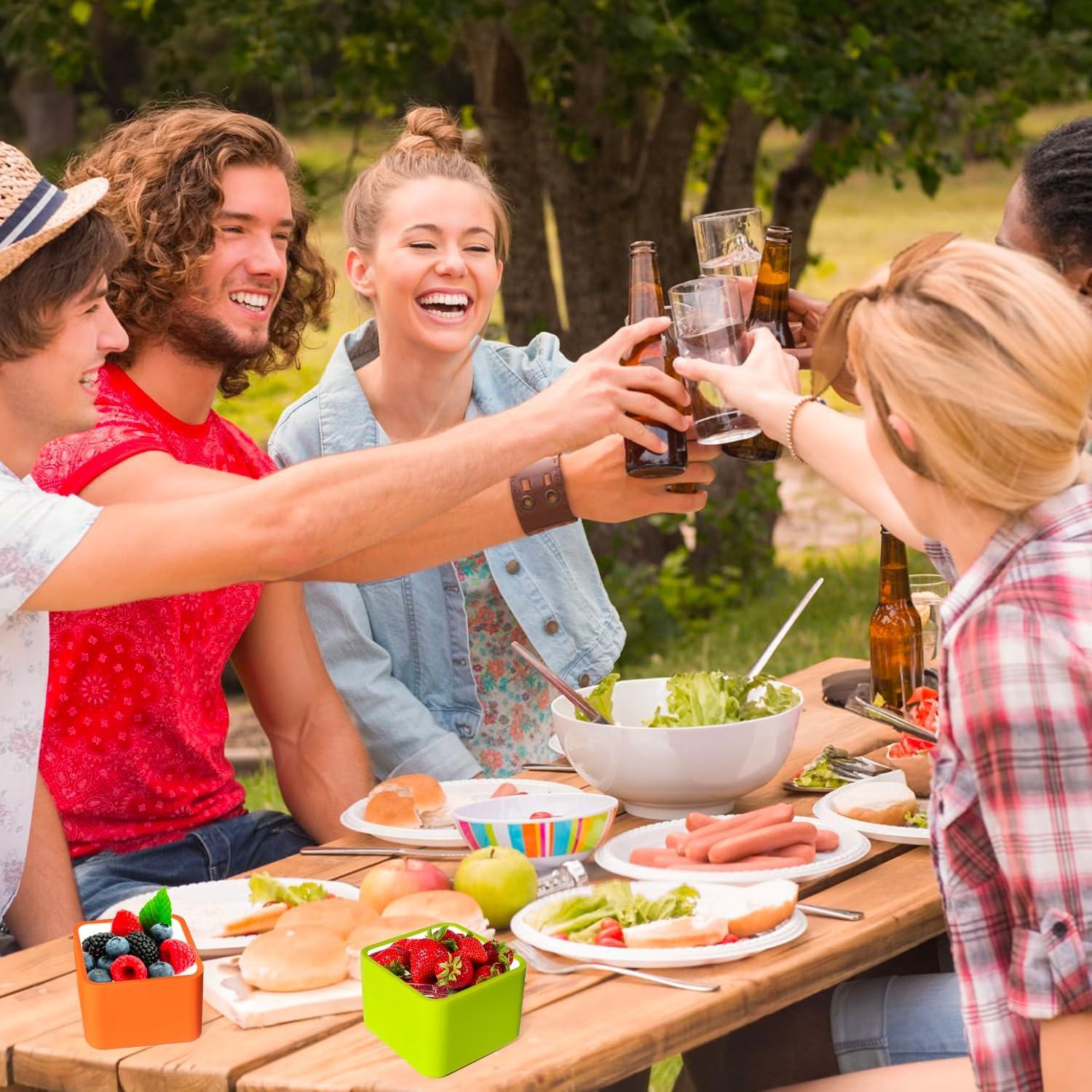 Divisores de Bento de Silicona Liamasum - 6 Piezas Apto Lavavajillas