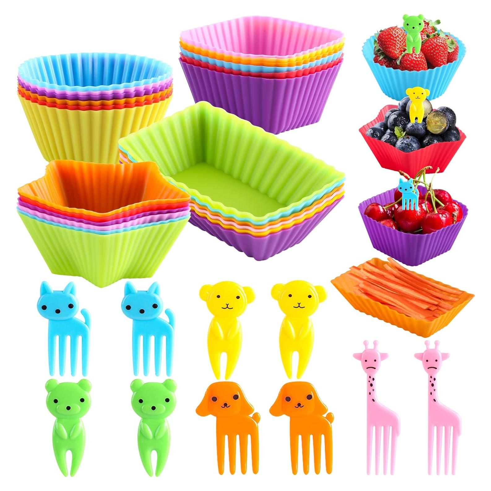 Divisores de caja de almuerzo de silicona WSmelon - 24 piezas