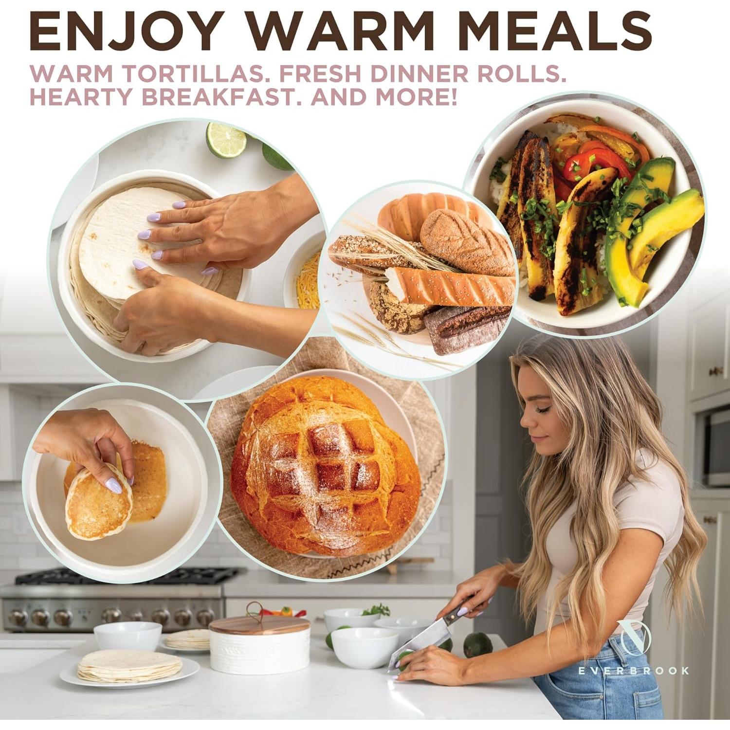 Calentador de Tortillas Cerámica Vintage Everbrook 21.6 cm