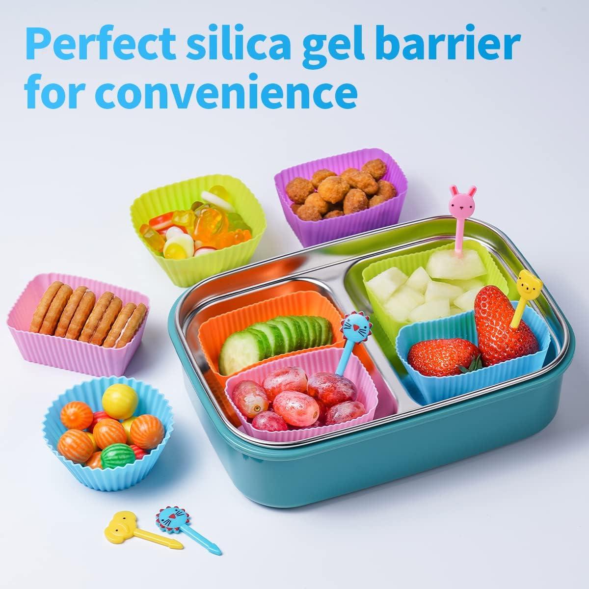 Caja Bento de Silicona Doiaz con 42 Divisores Multicolor