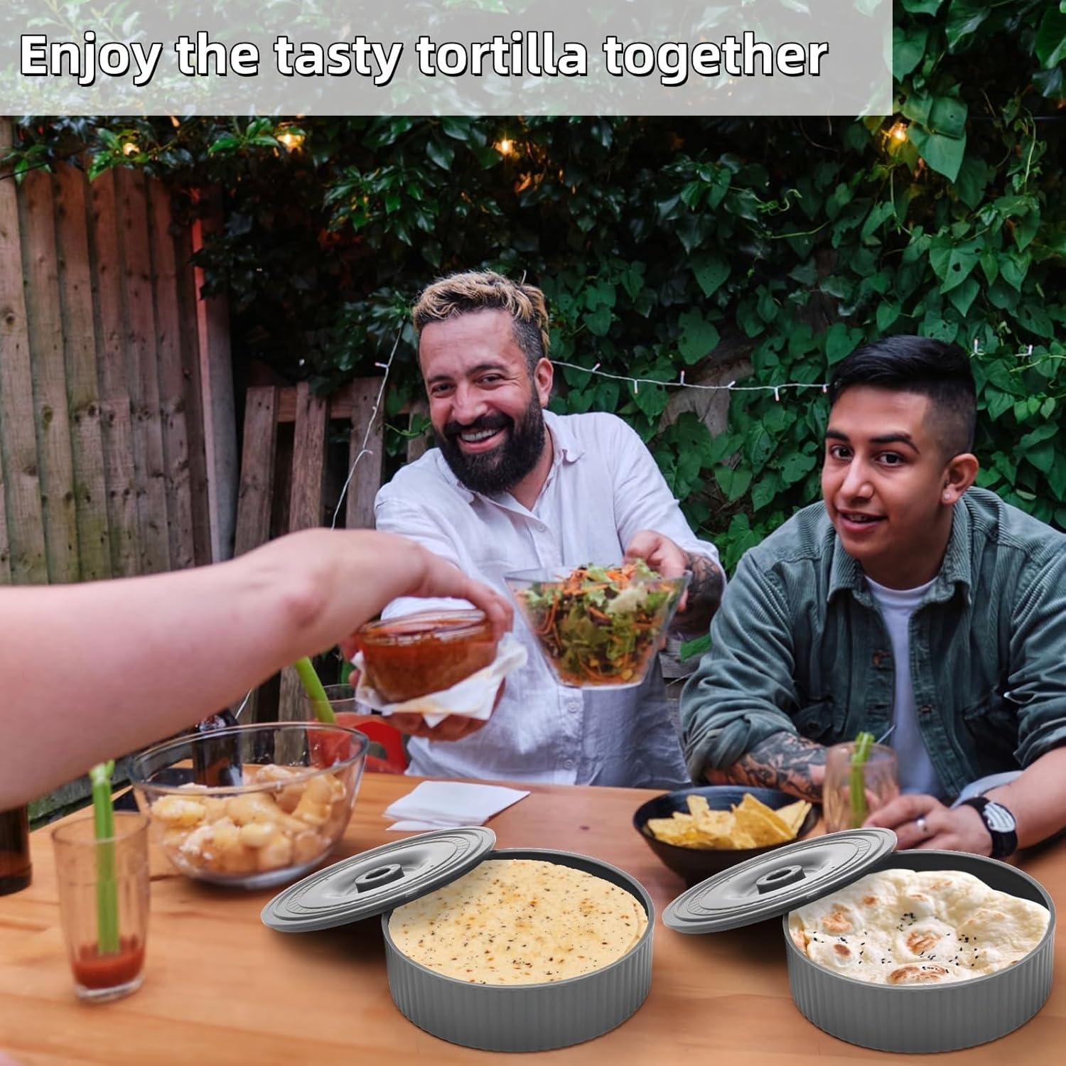 Paquete de 2 Calentadores de Tortilla Covzoe 21.6 cm Gris