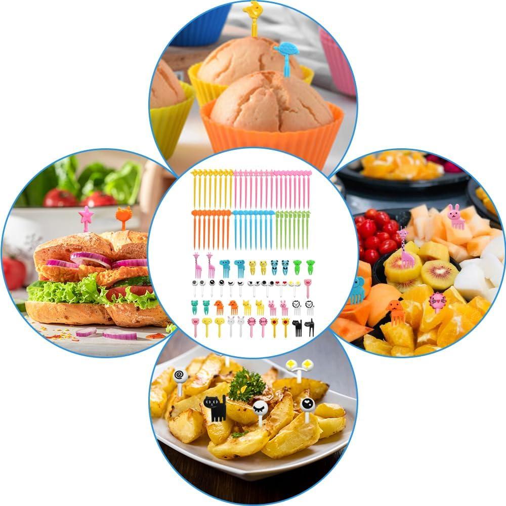 Kit de Divisores de Caja Bento 108 PCS Silicona Reutilizable