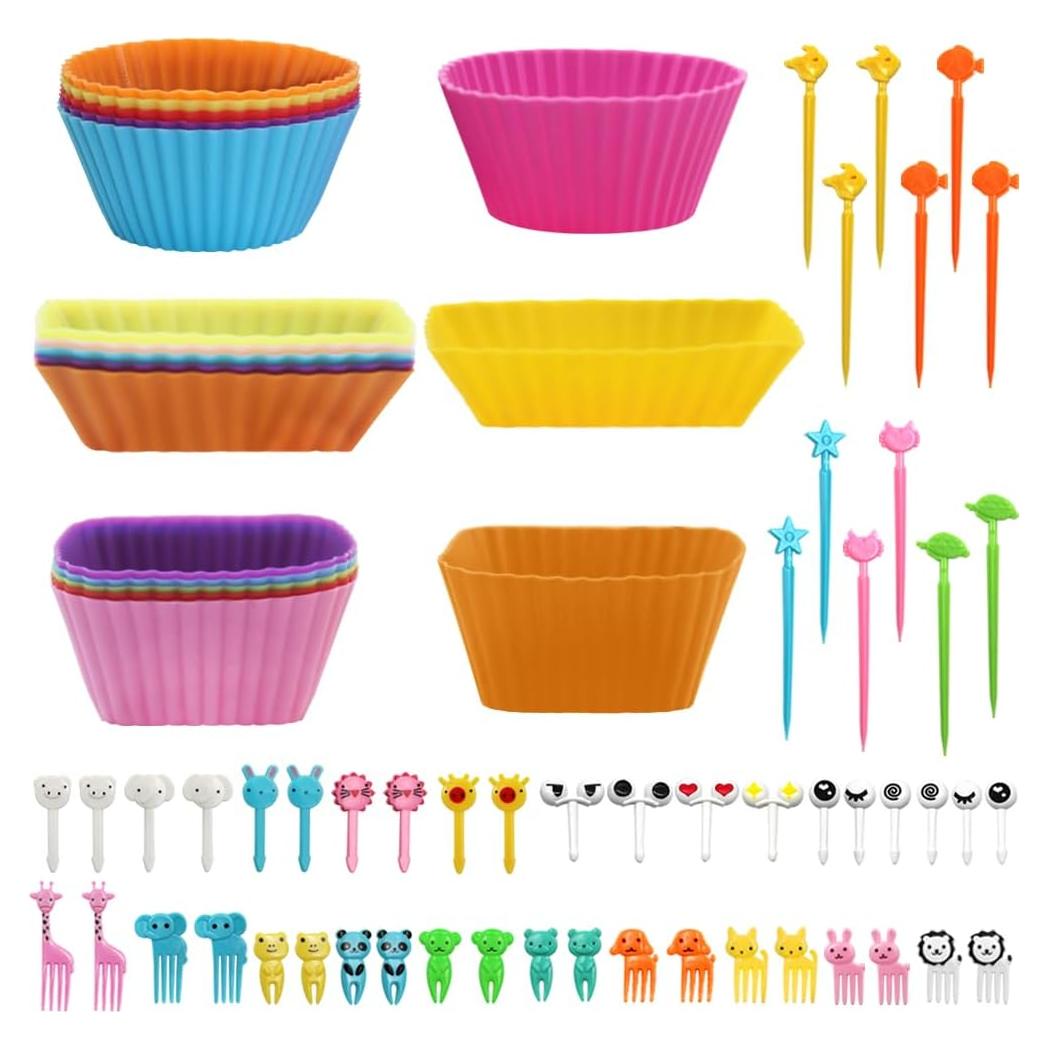 Kit de Divisores de Silicona SourceTon 70 PCS para Bento Box