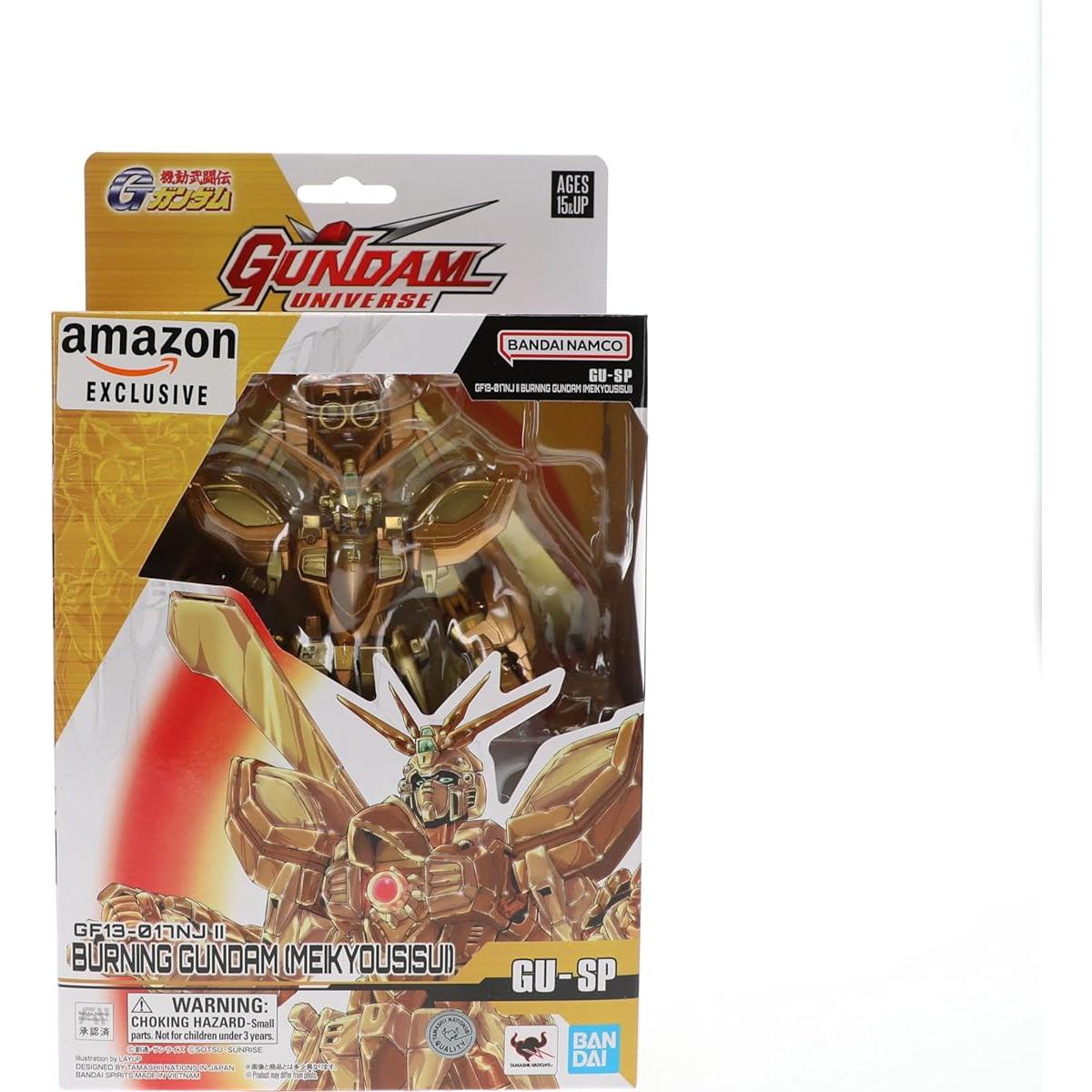 TAMASHII Nations - Mobile Fighter G Gundam - GF13-017NJII Burning Gundam (Meikyousisui), Gundam Universe Action Figure (Amazon Exclusive)
