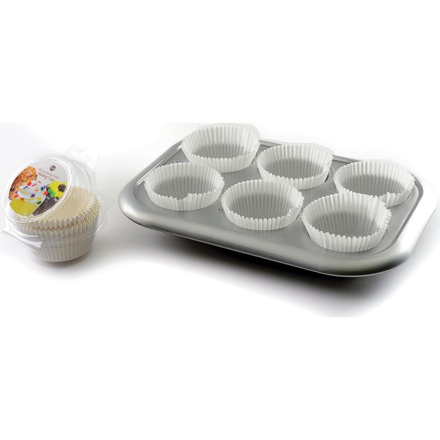Tazas de Muffin Gigantes Norpro - Paquete de 48 Blancas