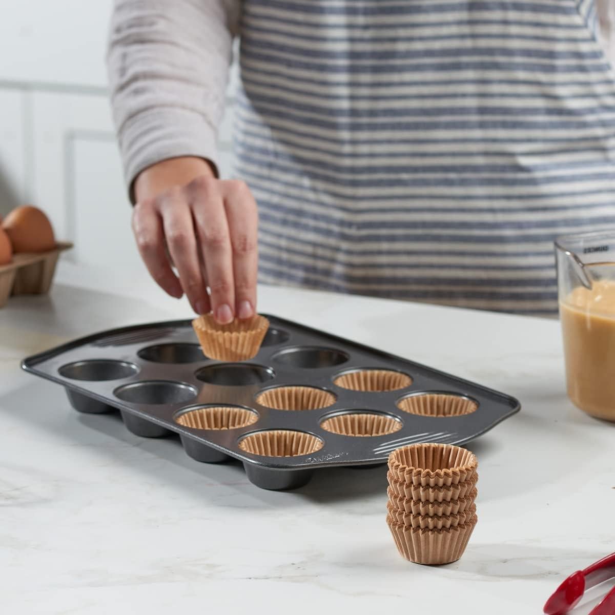 Forros de Mini Cupcake Kraft GUSTO - 500 Piezas Grado Alimenticio