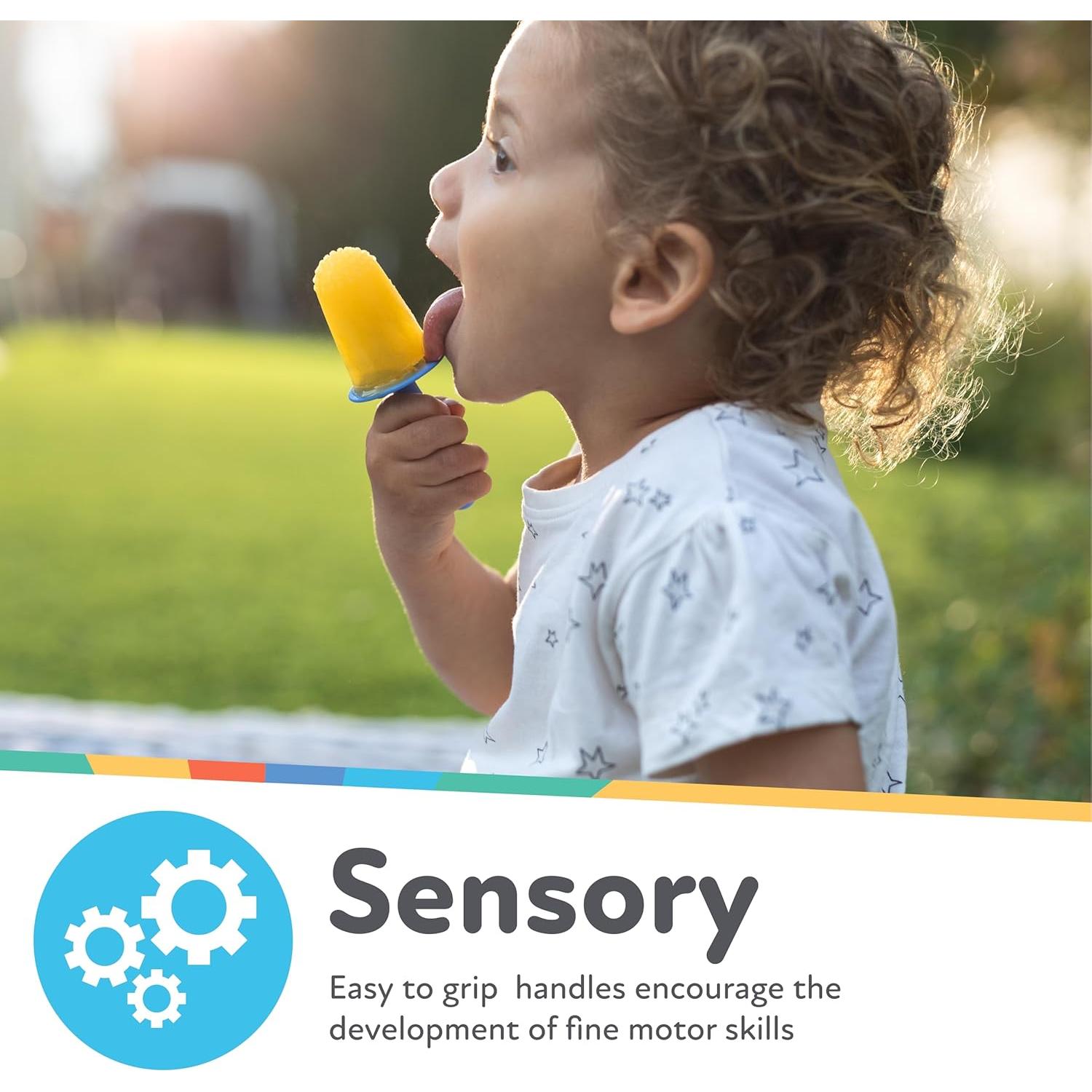 Moldes de Paletas de Silicona Nuby - 4 Unidades para Bebés 4+ Meses