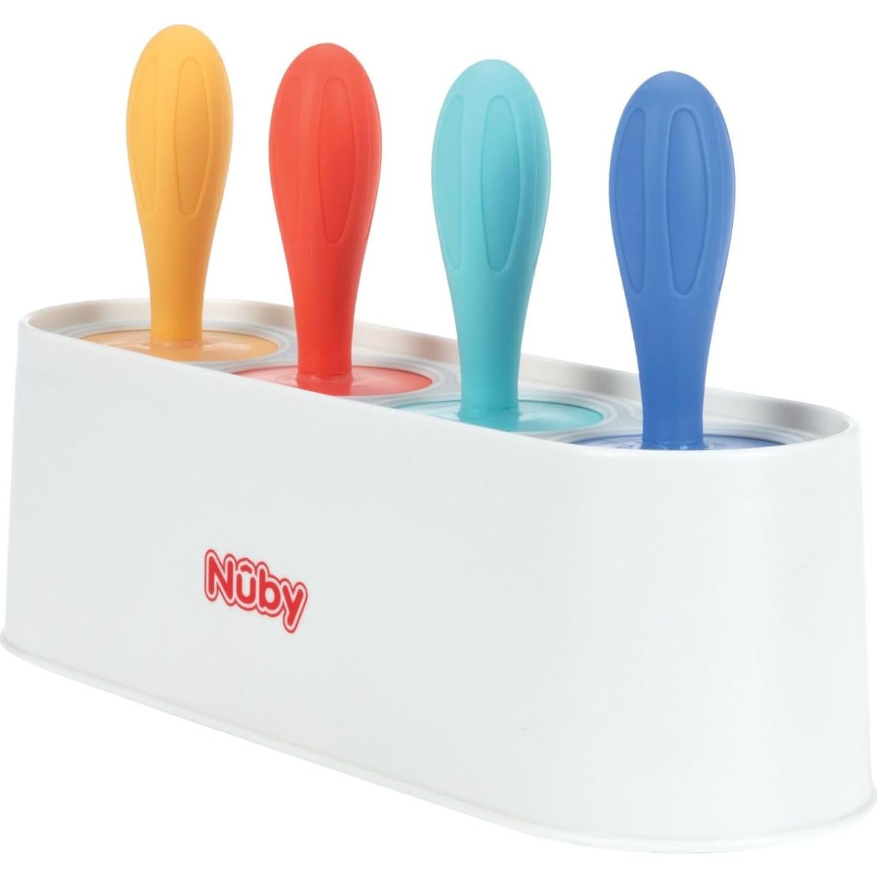 Moldes de Paletas de Silicona Nuby - 4 Unidades para Bebés 4+ Meses