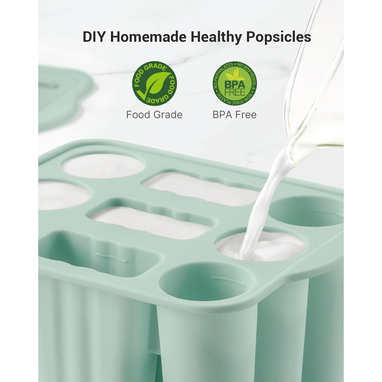 Molde de Paletas de Silicona MEETRUE 9 Cavidades para Niños