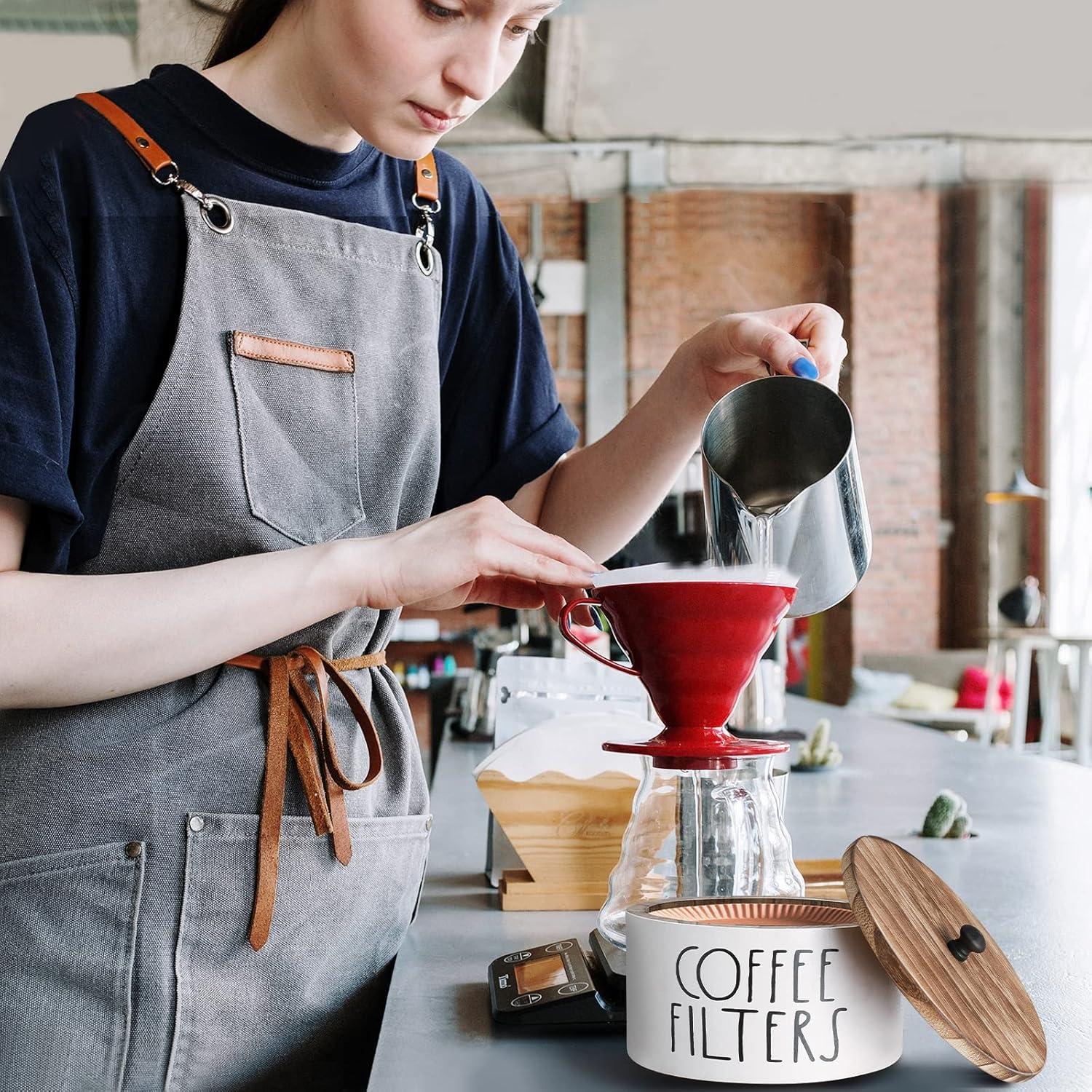 Soporte de Filtro de Café de Madera MINCORD Blanco 8.9cm