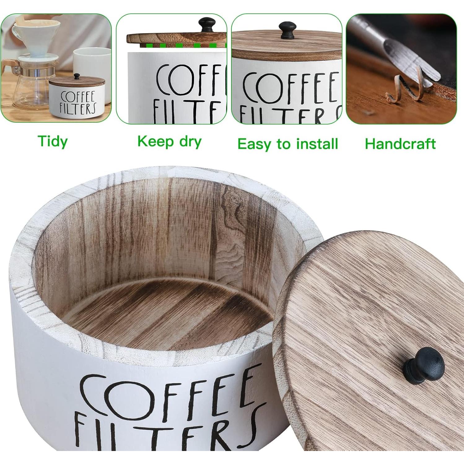 Soporte de Filtro de Café de Madera MINCORD Blanco 8.9cm