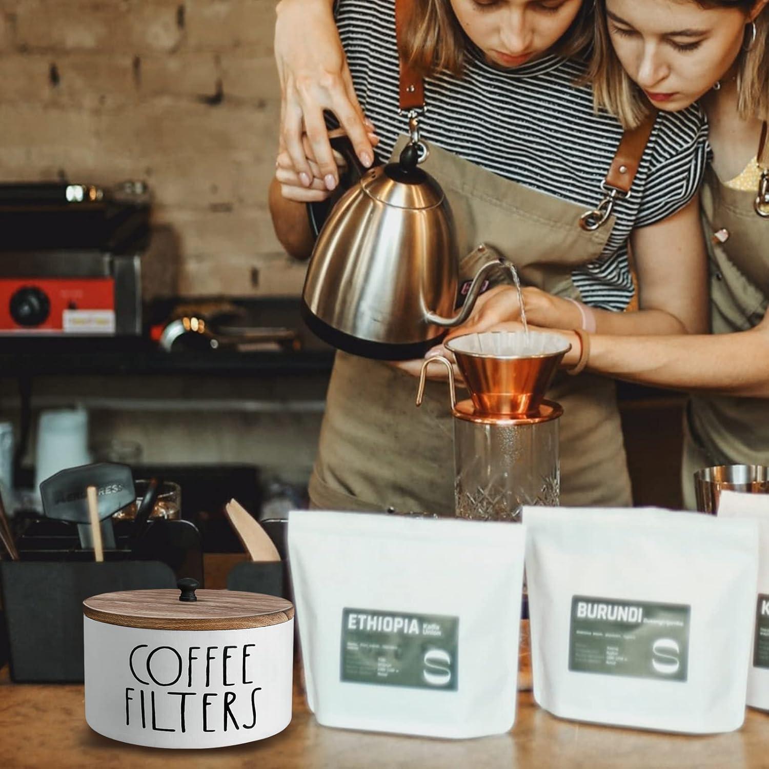 Soporte de Filtro de Café de Madera MINCORD Blanco 8.9cm