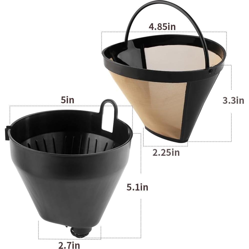 Soporte de Filtro Cuisinart DCC-3200 + 2 Filtros Dorados