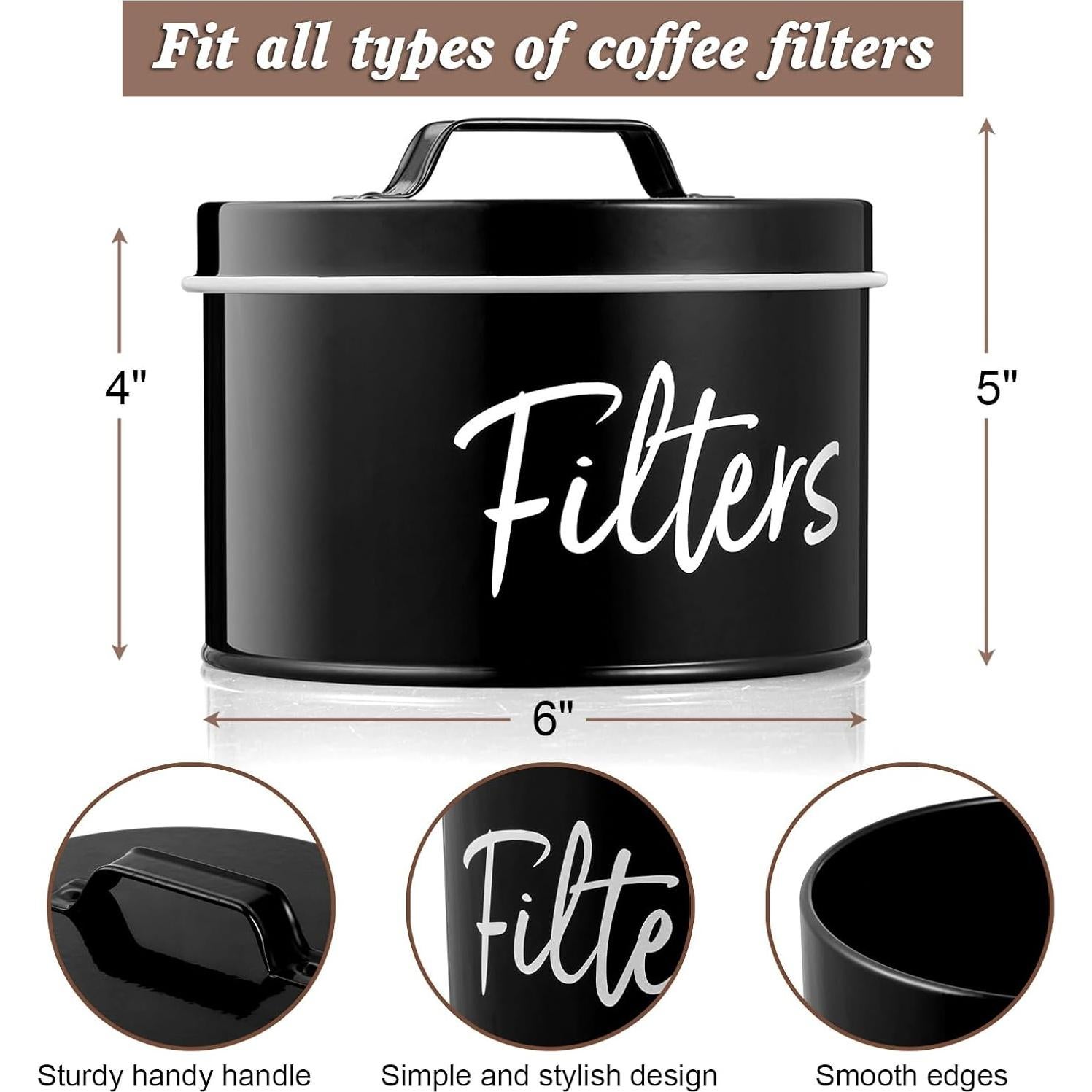 Soporte para Filtros de Café DRASTAR Negro con Tapa