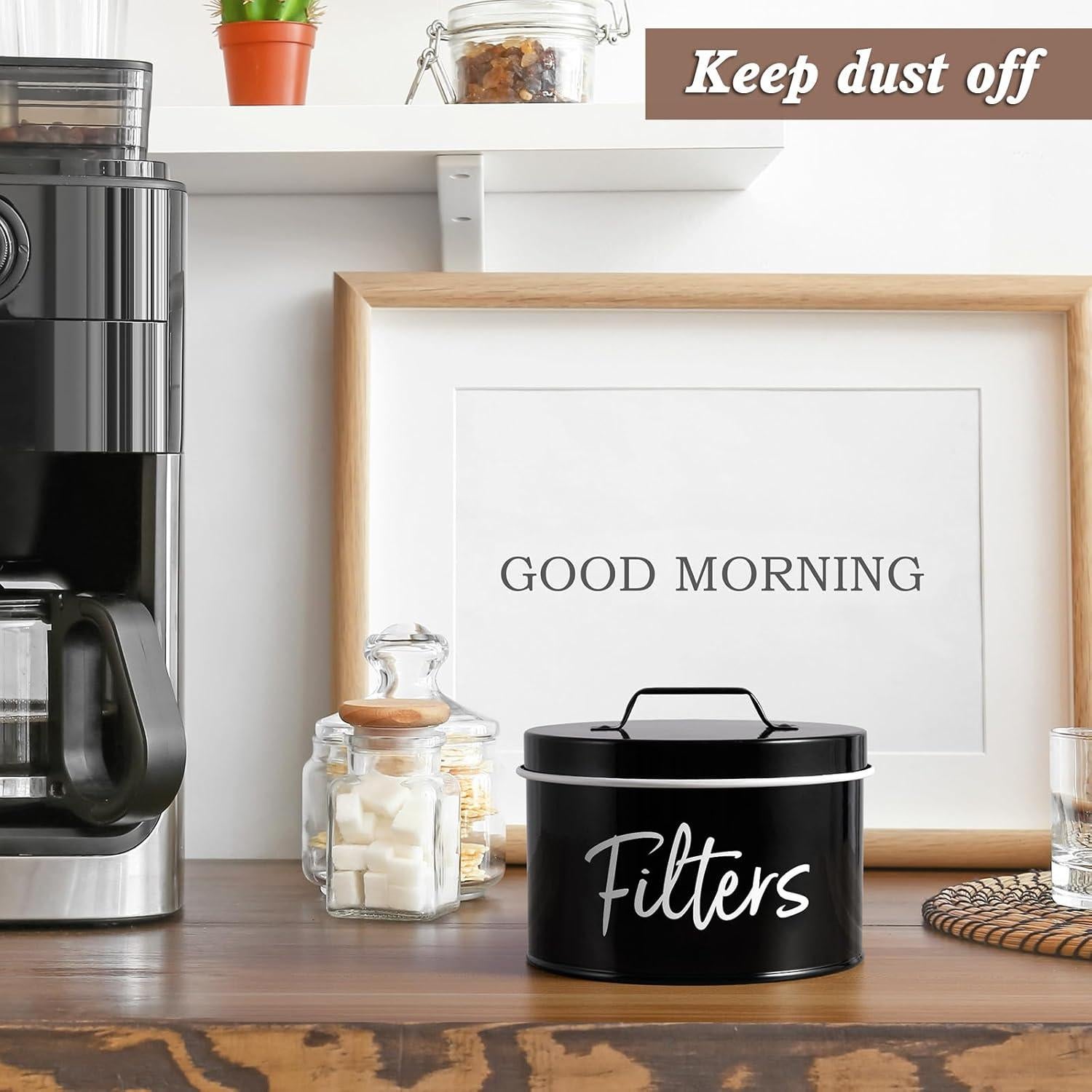 Soporte para Filtros de Café DRASTAR Negro con Tapa