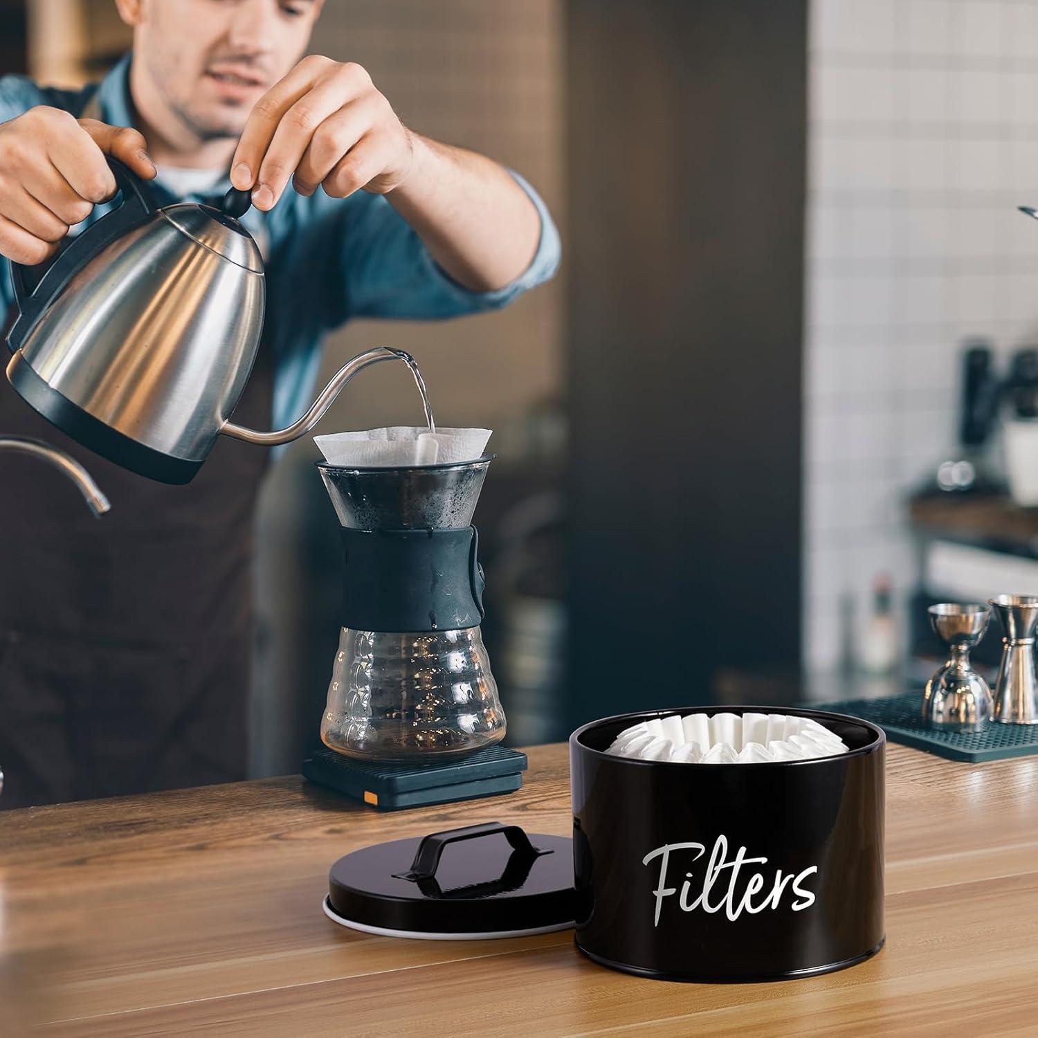 Soporte para Filtros de Café DRASTAR Negro con Tapa