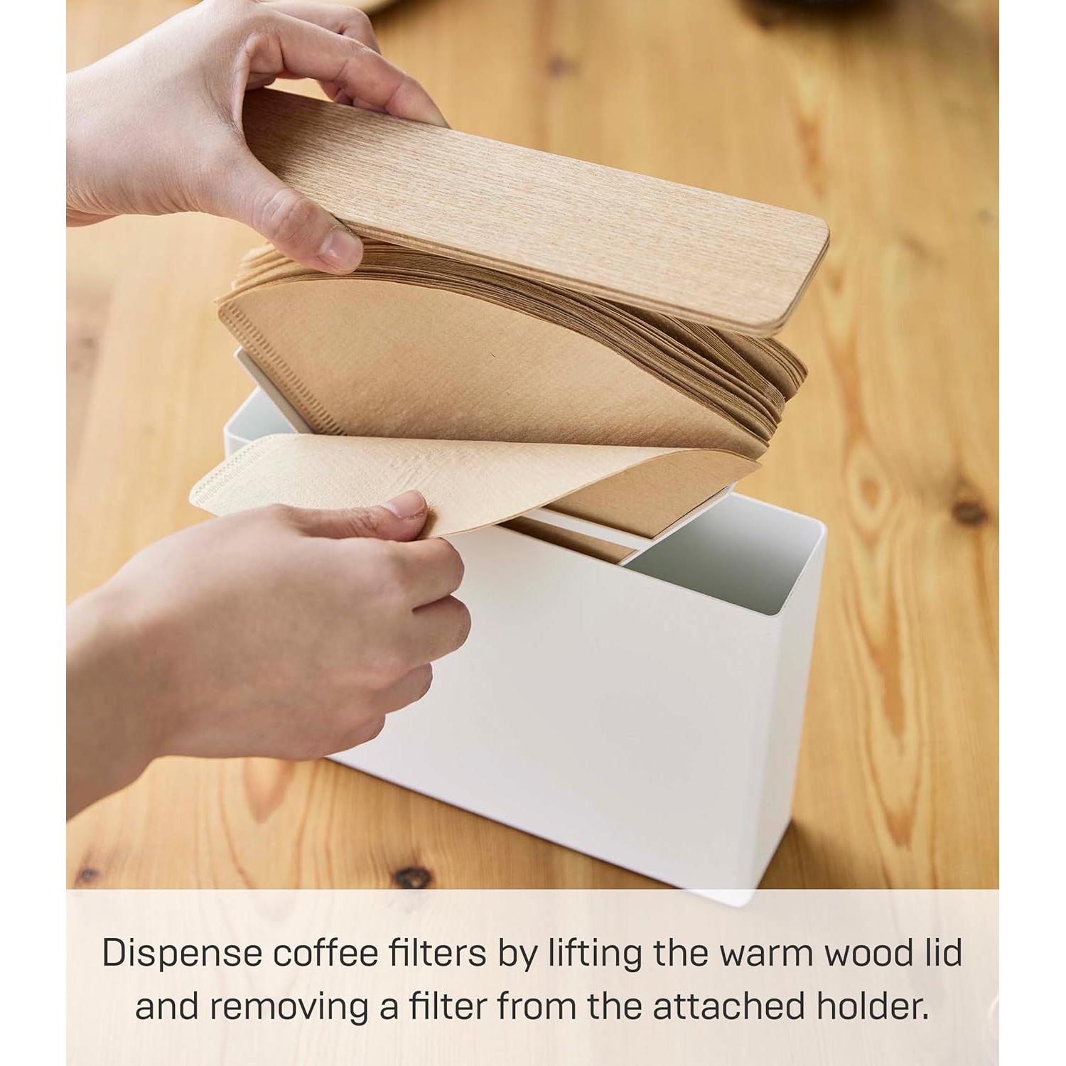 Estuche para Filtros de Café Yamazaki 3097 Acero y Madera