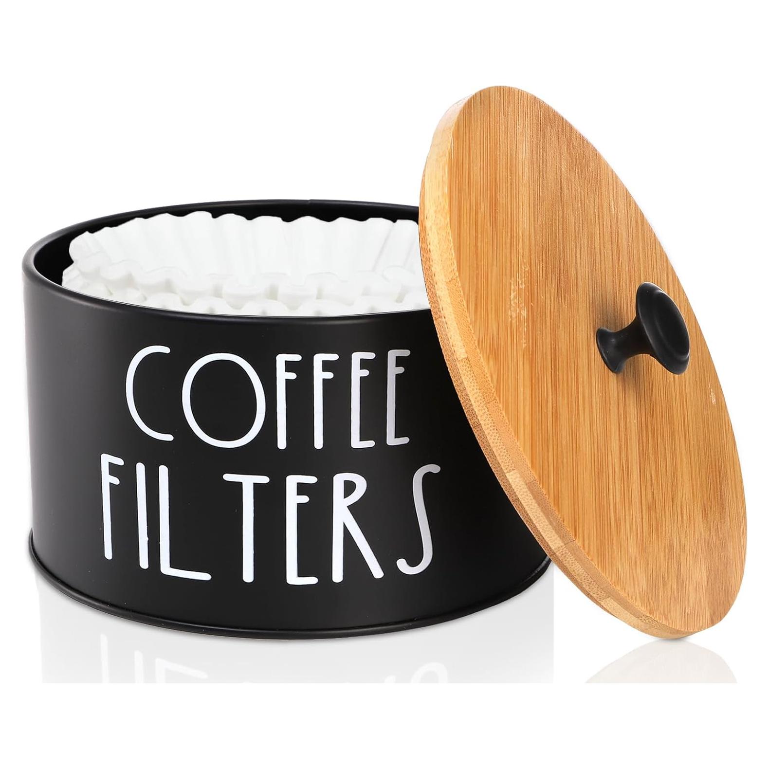 Soporte para Filtros de Café Acshio con Tapa de Bambú 15.24 cm