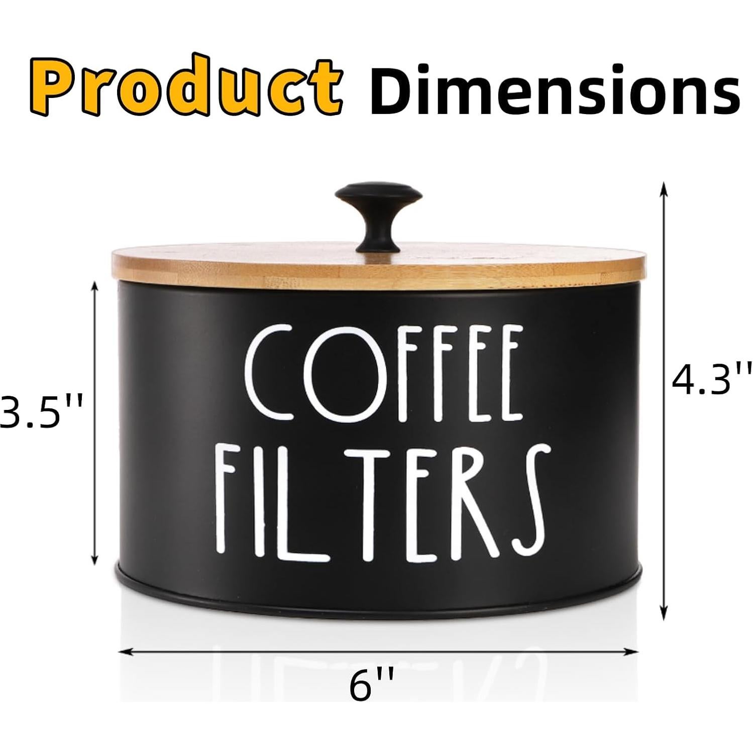 Soporte para Filtros de Café Acshio con Tapa de Bambú 15.24 cm