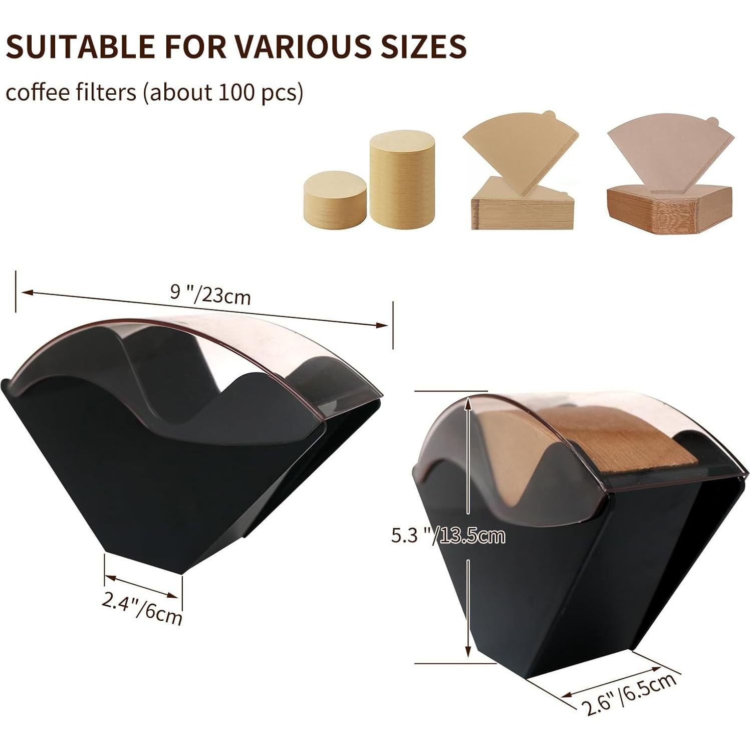 Soporte para Filtros de Café PADELE Negro 24.1x14 cm