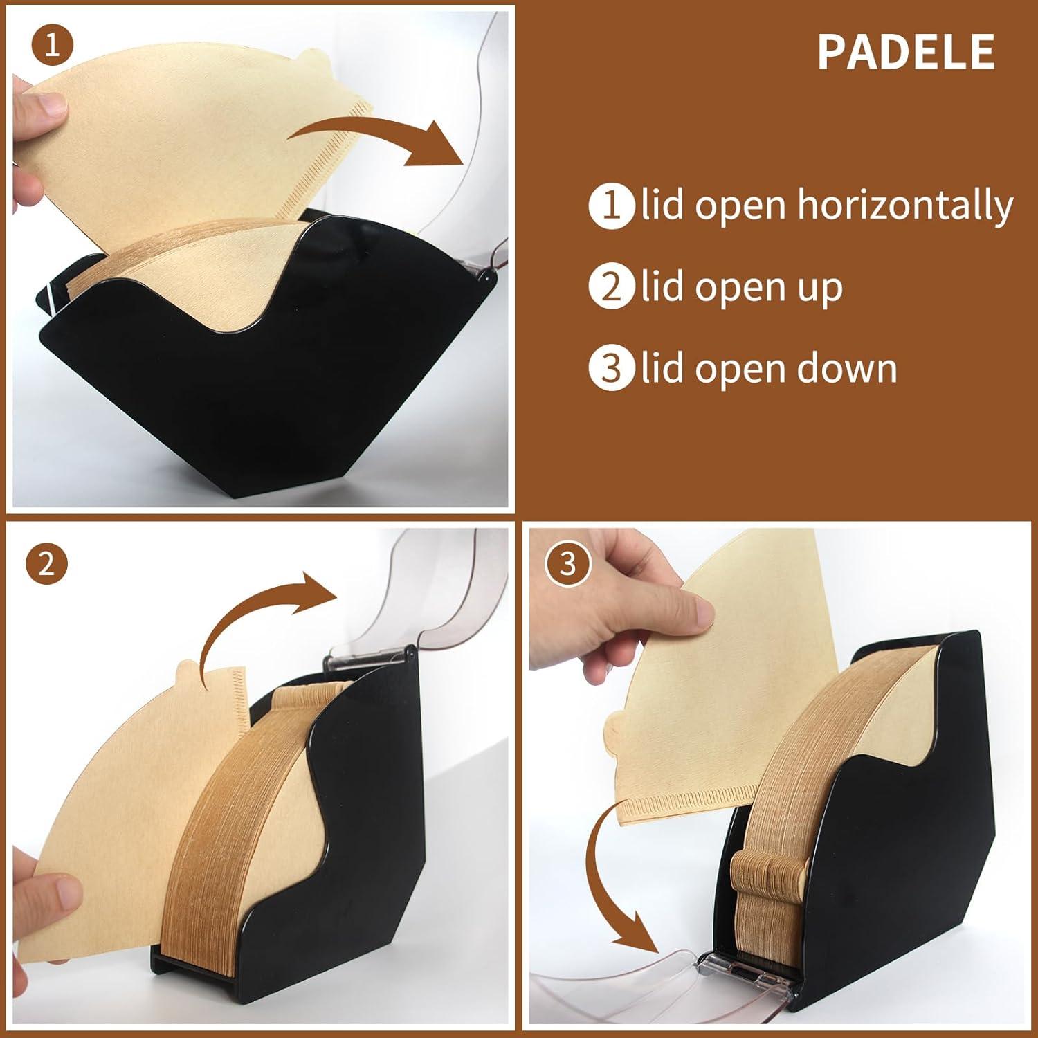 Soporte para Filtros de Café PADELE Negro 24.1x14 cm