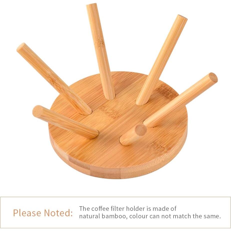 Soporte de Filtros de Café de Bambú CAFEMASY - Canasta 1-6 tazas