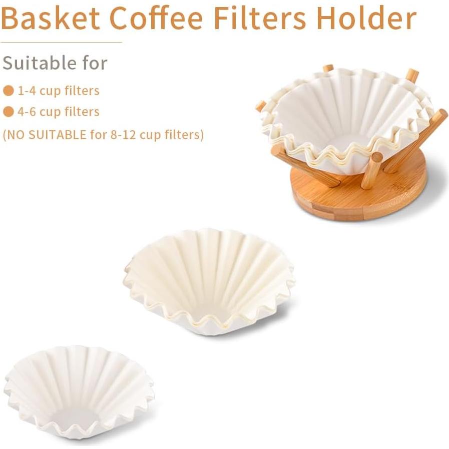 Soporte de Filtros de Café de Bambú CAFEMASY - Canasta 1-6 tazas