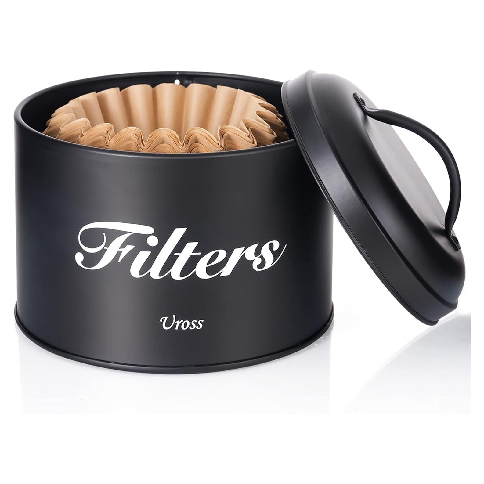 Soporte de Filtro de Café Uross Redondo Negro 16x15 cm