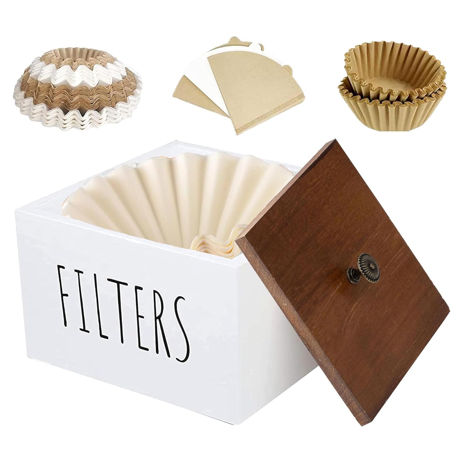 Soporte de Filtros de Café ESEHGS Blanco Rústico 16x16 cm