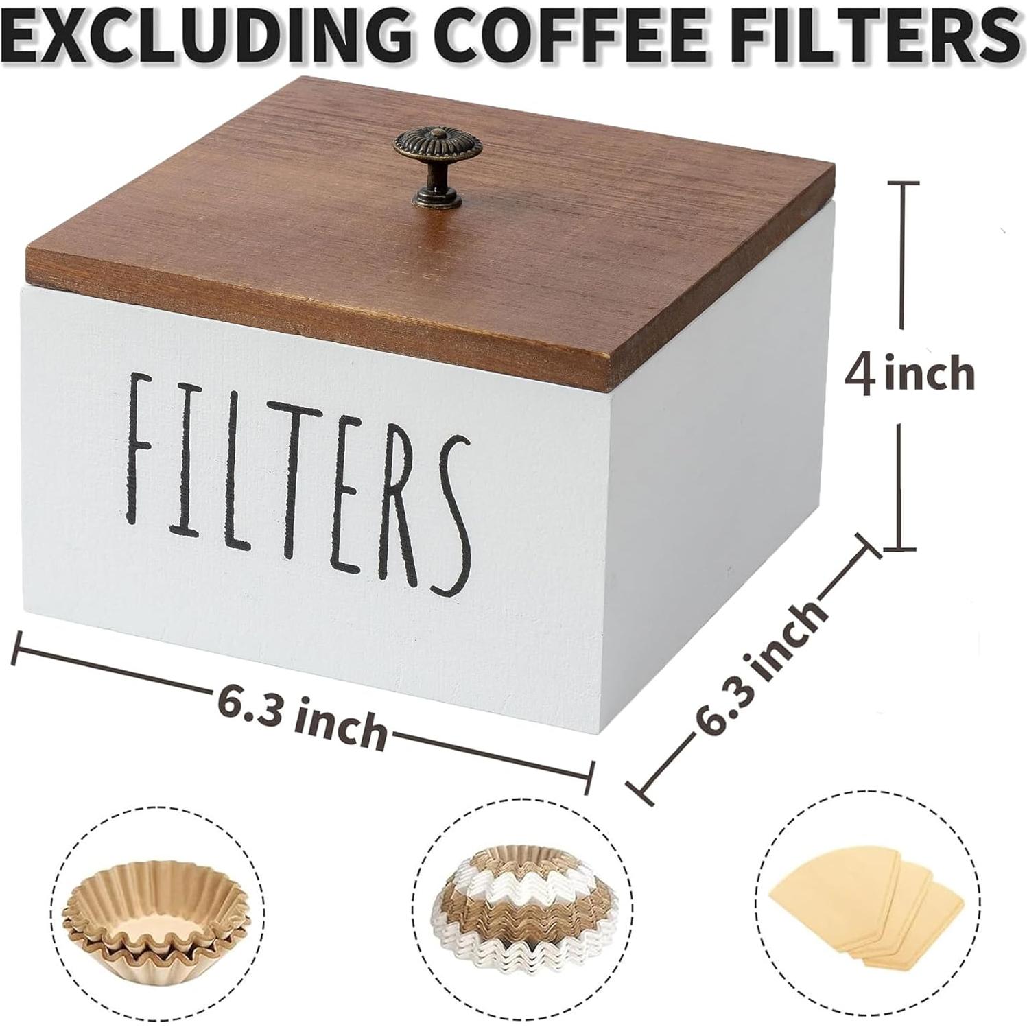 Soporte de Filtros de Café ESEHGS Blanco Rústico 16x16 cm