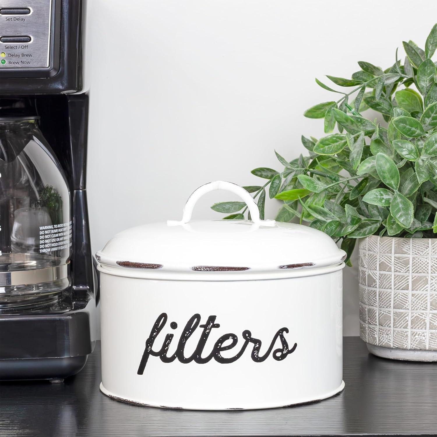 Soporte para Filtros de Café AuldHome Blanco 8/12 Tazas