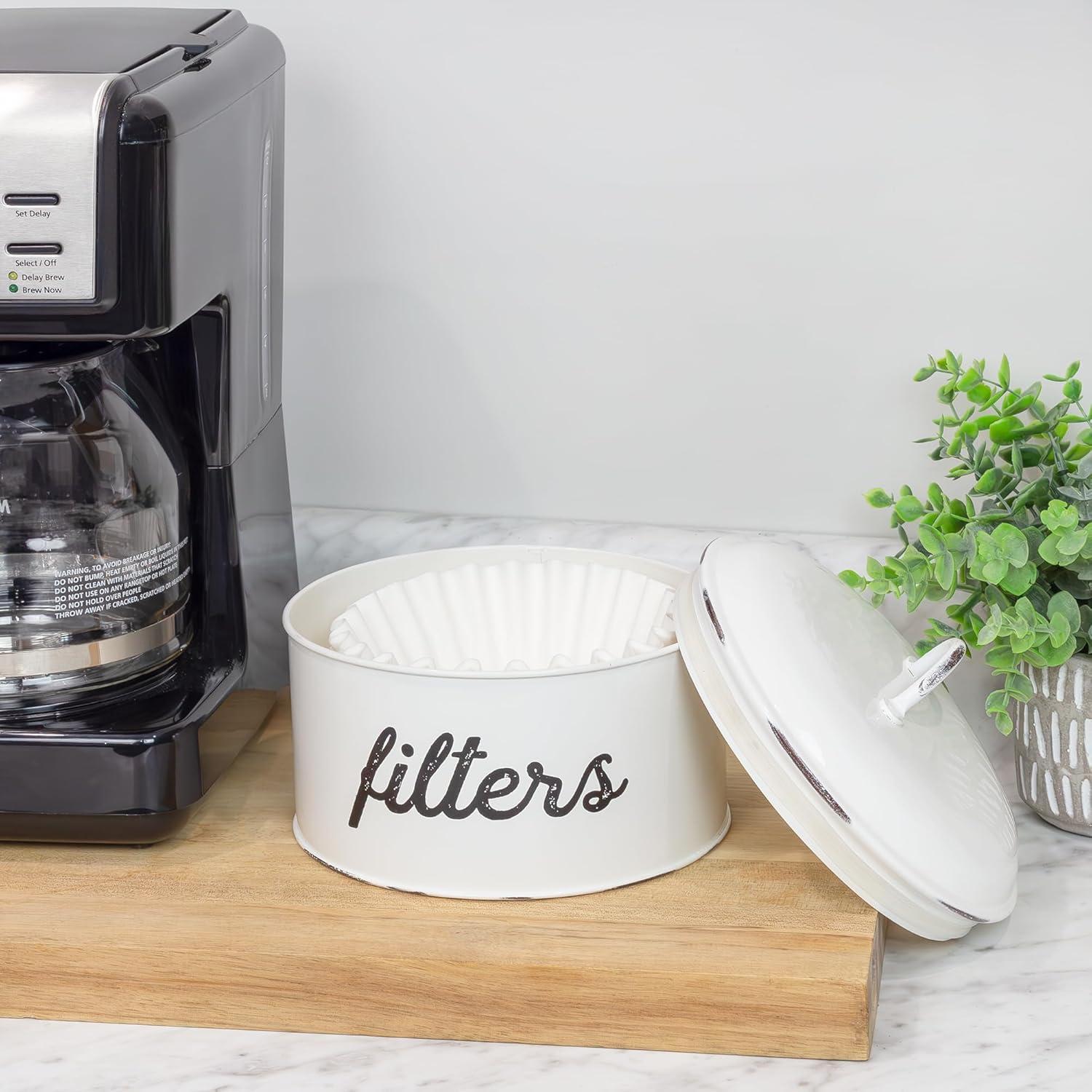 Soporte para Filtros de Café AuldHome Blanco 8/12 Tazas