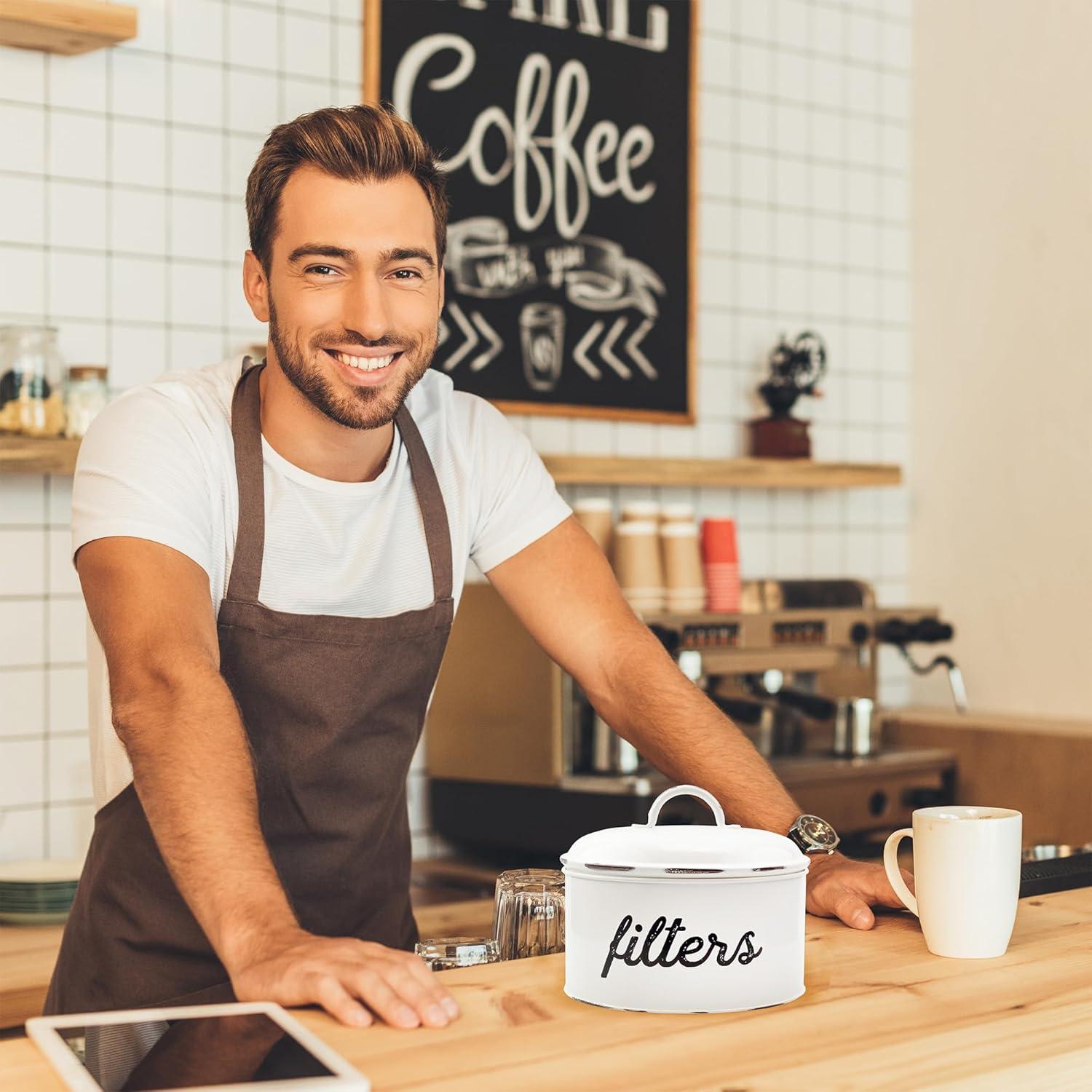 Soporte para Filtros de Café AuldHome Blanco 8/12 Tazas