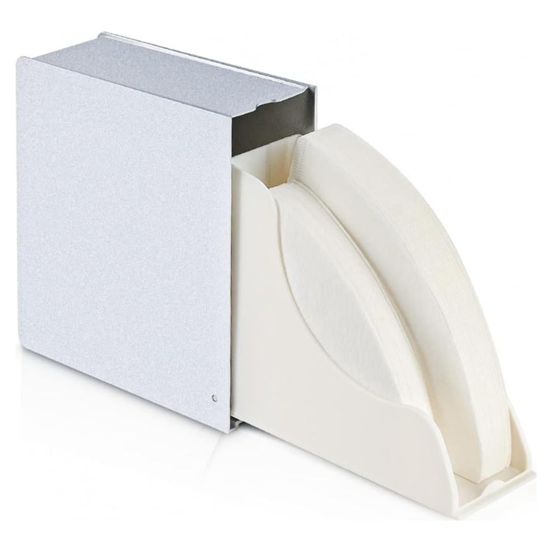 Soporte de Filtro de Café CAFEMASY - Organizador Plateado para 100 Filtros