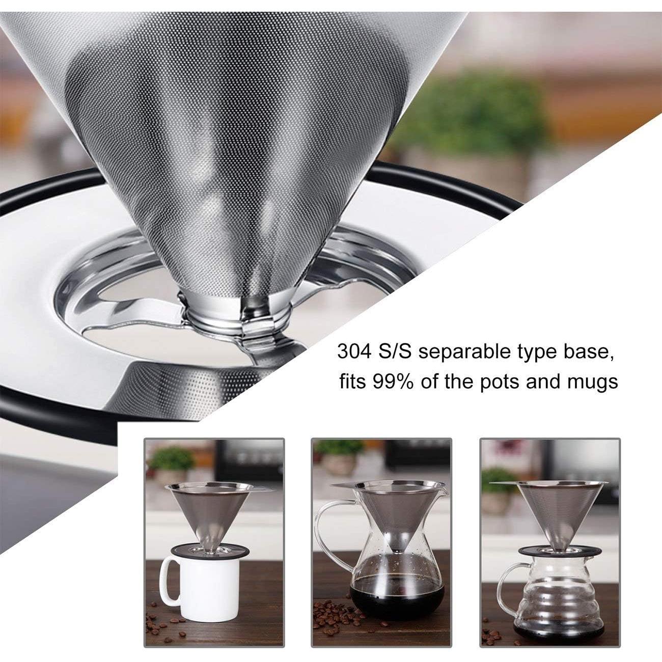 Goteador de Café LHS Acero Inoxidable 1-2 Tazas Reutilizable