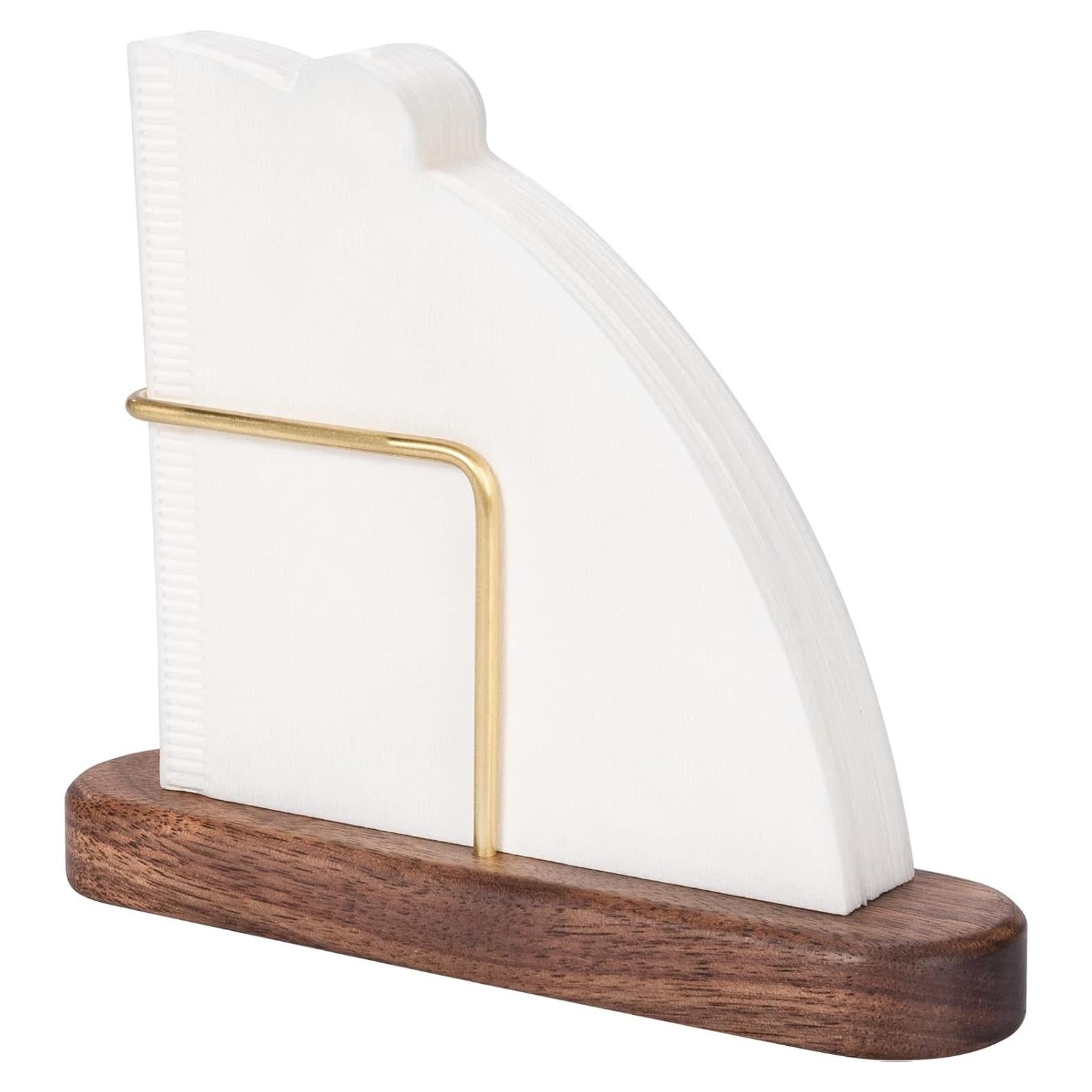 Soporte para Filtros de Café XCX en Nogal y Latón - Cono #01 y #02