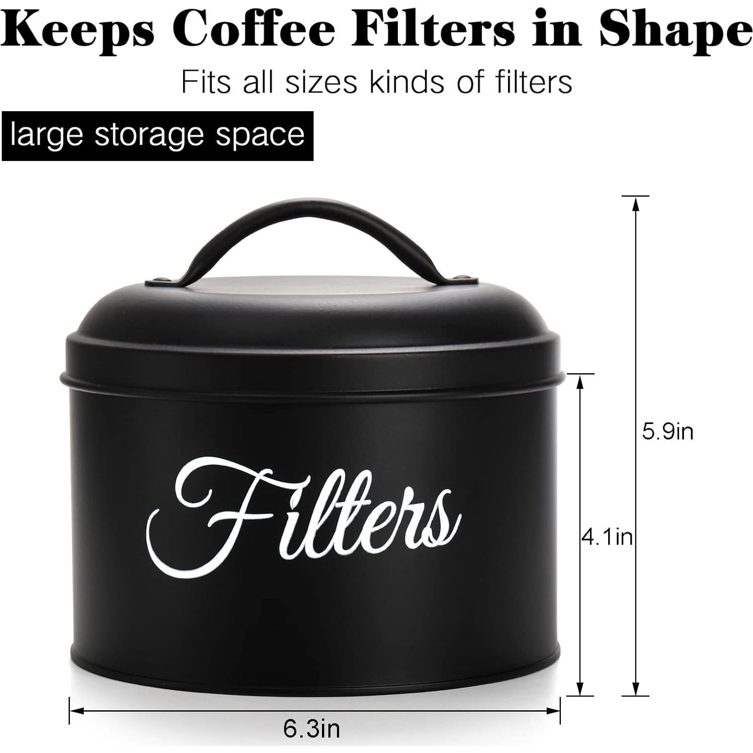 Soporte para Filtros de Café Suwimut Redondo 15x16 cm Negro