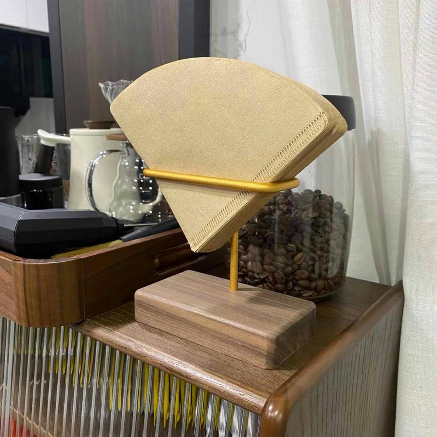 Soporte de Filtro de Café de Madera de Nogal Breewenf