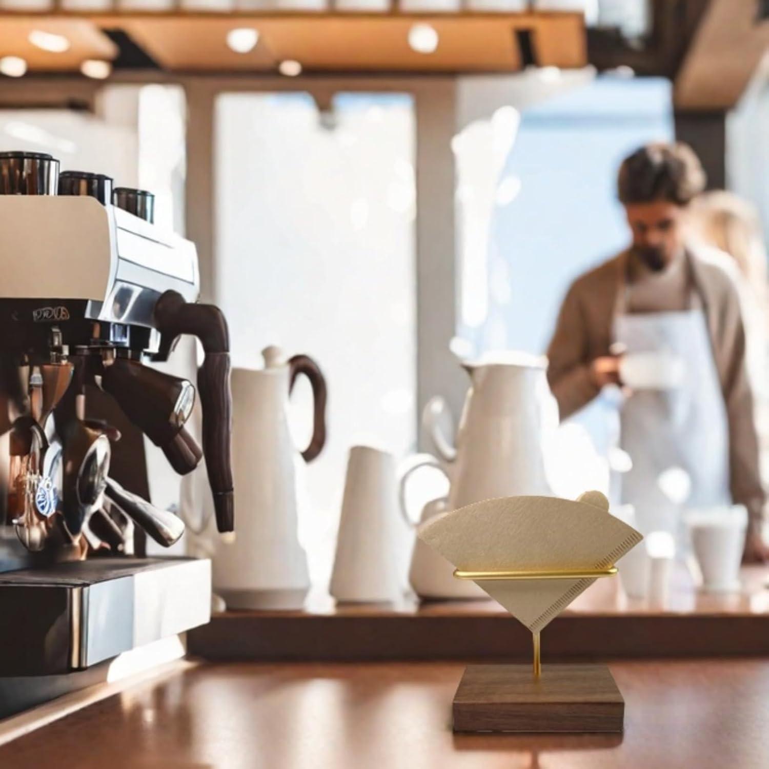 Soporte de Filtro de Café de Madera de Nogal Breewenf