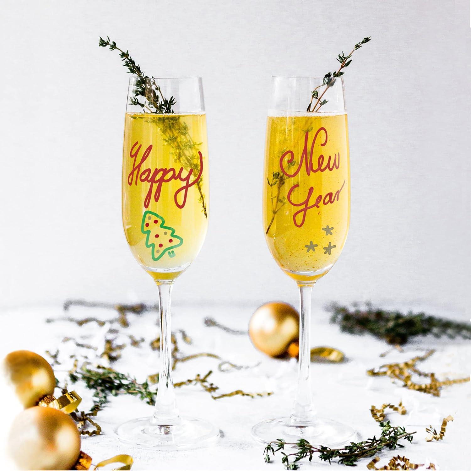 Marcadores de Copas de Vino LuLu - 6 Bolígrafos Metálicos