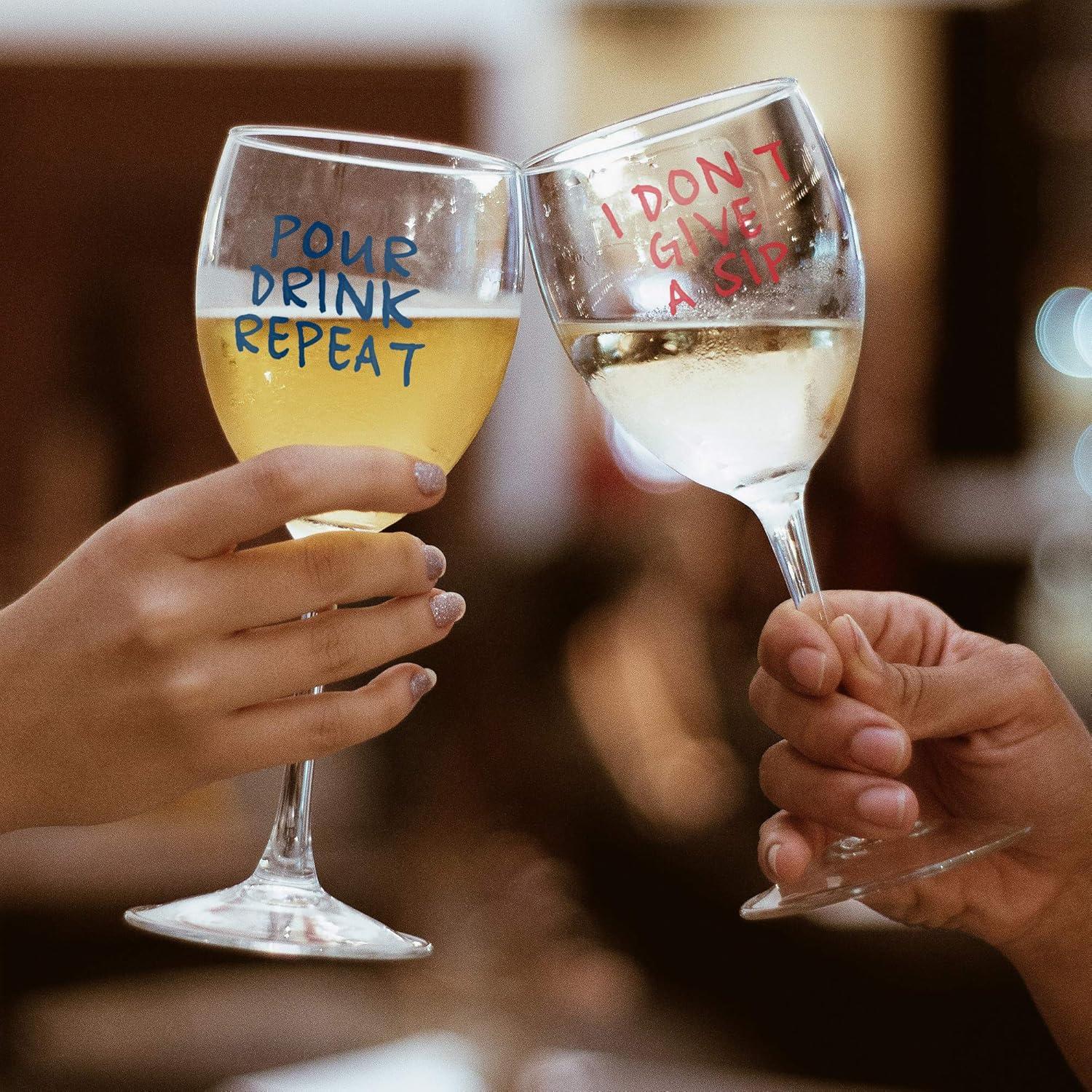 Marcadores de Copas de Vino LuLu - 6 Bolígrafos Metálicos